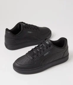 PUMA Sport School Shoes|Senior School Shoes-392290 CAVEN 2.0 PM BLACK DK GRAY SMOOTH