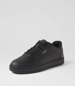 PUMA Sport School Shoes|Senior School Shoes-392290 CAVEN 2.0 PM BLACK DK GRAY SMOOTH