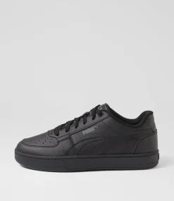 PUMA Sport School Shoes|Senior School Shoes-392290 CAVEN 2.0 PM BLACK DK GRAY SMOOTH