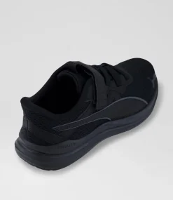 PUMA Sport School Shoes|Junior School Shoes-379125 Reflect Lite Junior Black Dark Grey Mesh Sneakers