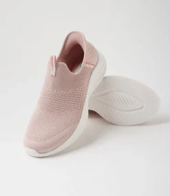 Women SKECHERS Sneakers-149708 Ultra Flex 3 Cs Rose Knit Sneakers