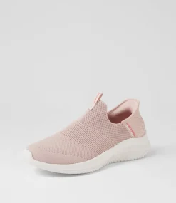 Women SKECHERS Sneakers-149708 Ultra Flex 3 Cs Rose Knit Sneakers