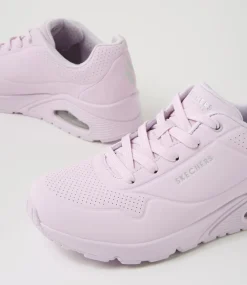 Women SKECHERS Sneakers|Wedges-73690 Uno Orchid Ice Durabuck Sneakers