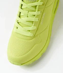 Women SKECHERS Sneakers|Wedges-73690 Uno Stand On Air Limeade Smooth Sneakers
