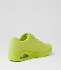 Women SKECHERS Sneakers|Wedges-73690 Uno Stand On Air Limeade Smooth Sneakers