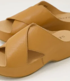 Women SUPERSOFT Comfort|Sandals-Abile Dark Tan Leather Sandals