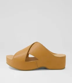 Women SUPERSOFT Comfort|Sandals-Abile Dark Tan Leather Sandals