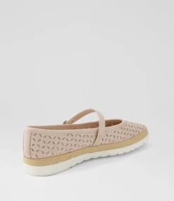 Women DIANA FERRARI Mary Janes|Flats-Acardia Nude Leather Lizard Flat Shoes