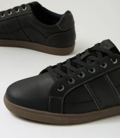 COLORADO Sneakers|Casuals-Ace Black Leather Sneakers