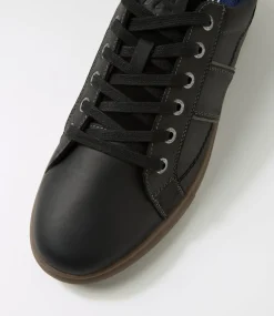 COLORADO Sneakers|Casuals-Ace Black Leather Sneakers