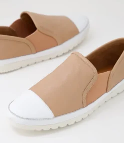 Women DIANA FERRARI Flats-Alainah White Latte Leather Flat Shoes