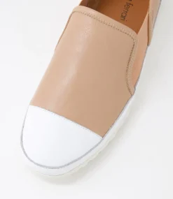 Women DIANA FERRARI Flats-Alainah White Latte Leather Flat Shoes