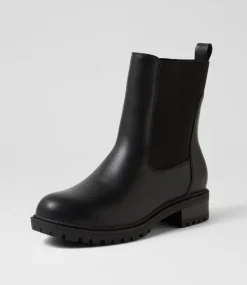 Women I LOVE BILLY Boots-Alchero Black Chelsea Boots