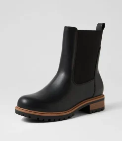 Women I LOVE BILLY Boots-Alchero Black Natural Chelsea Boots