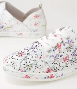 Women SUPERSOFT Comfort|Sneakers-Alexis White Orchid Leather Sneakers