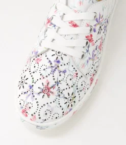 Women SUPERSOFT Comfort|Sneakers-Alexis White Orchid Leather Sneakers