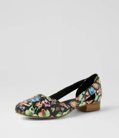Women I LOVE BILLY Flats-Alkoxy Black Flower Flat Shoes