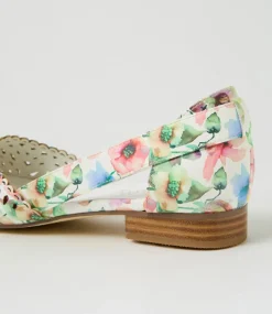 Women I LOVE BILLY Flats-Alkoxy White Flower Flat Shoes
