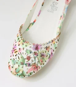 Women I LOVE BILLY Flats-Alkoxy White Flower Flat Shoes