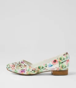 Women I LOVE BILLY Flats-Alkoxy White Flower Flat Shoes