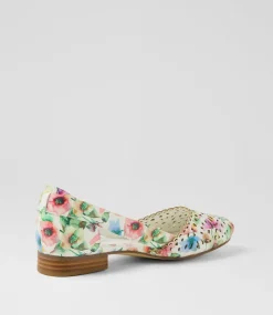 Women I LOVE BILLY Flats-Alkoxy White Flower Flat Shoes