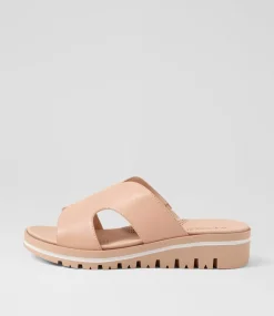 Women SUPERSOFT Comfort|Sandals-Allium Dark Nude Leather Sandals