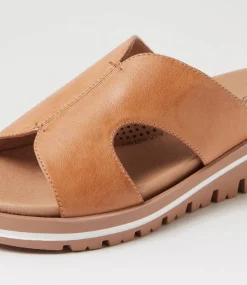 Women SUPERSOFT Comfort|Sandals-Allium Dark Tan Leather Sandals