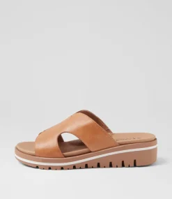 Women SUPERSOFT Comfort|Sandals-Allium Dark Tan Leather Sandals