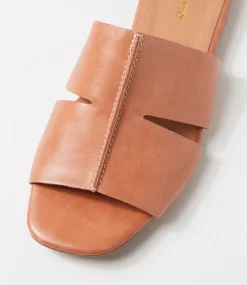 Women DIANA FERRARI Flats|Sandals-Allspices Rust Leather Sandals