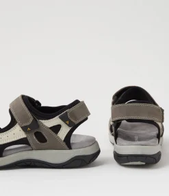 Women COLORADO Comfort|Flats-Alpine Dark Grey Nubuck Sandals