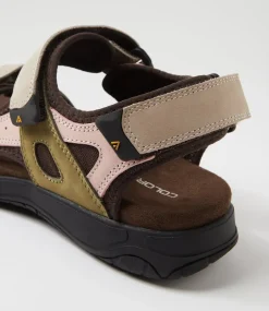 Women COLORADO Comfort|Flats-Alpine Light Beige Pink Khaki Nubuck Sandals