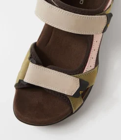 Women COLORADO Comfort|Flats-Alpine Light Beige Pink Khaki Nubuck Sandals