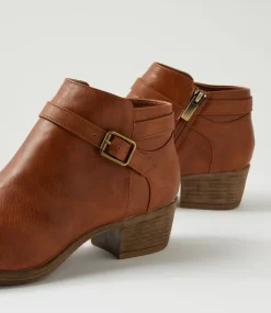 Women I LOVE BILLY Boots-Altoner Cognac Ankle Boots
