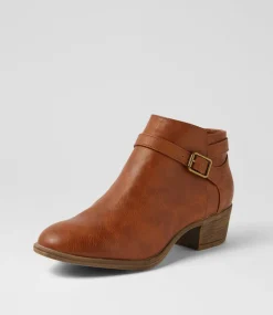 Women I LOVE BILLY Boots-Altoner Cognac Ankle Boots