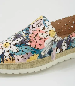 Women DIANA FERRARI Flats-Amindi Summer Floral Leather Flat Shoes