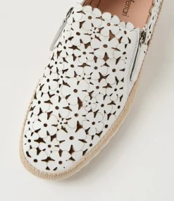 Women DIANA FERRARI Flats-Amindi White Leather Flat Shoes