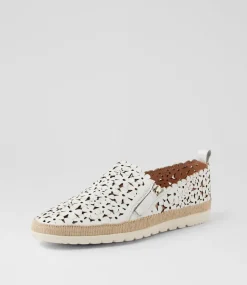 Women DIANA FERRARI Flats-Amindi White Leather Flat Shoes