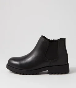 Women COLORADO Boots|Comfort-Amo Black Leather Ankle Boots