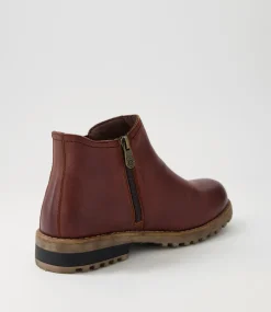Women COLORADO Boots|Comfort-Amo Mid Brown Leather Ankle Boots