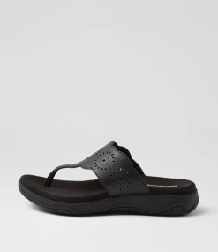 Women COLORADO Comfort|Slides-Aneto Black Leather Slides