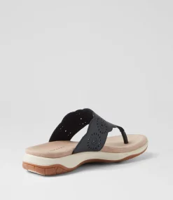 Women COLORADO Comfort|Slides-Aneto Navy Leather Slides