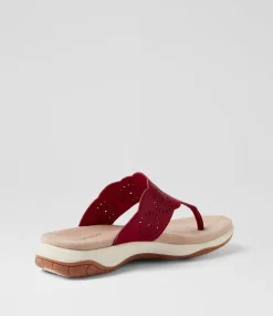 Women COLORADO Comfort|Slides-Aneto Red Leather Slides