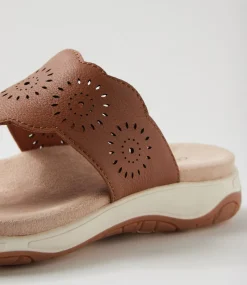 Women COLORADO Comfort|Slides-Aneto Tan Leather Slides