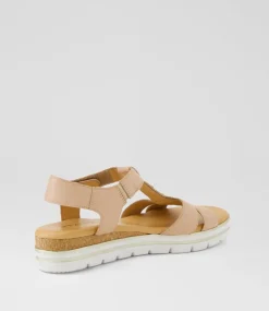 Women SUPERSOFT Comfort|Sandals-Angelia Dark Nude Leather Sandals