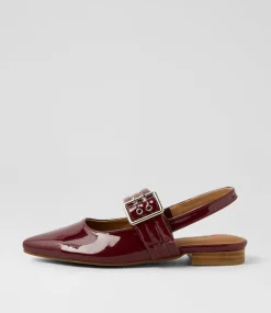 Women I LOVE BILLY Flats-Angelli Wine Patent Pu Flat Shoes