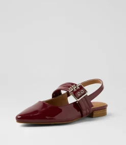 Women I LOVE BILLY Flats-Angelli Wine Patent Pu Flat Shoes