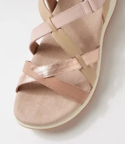 Women COLORADO Comfort|Flats-Ankaro Rose Leather Sandals