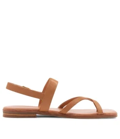 Women DIANA FERRARI Flats|Sandals-Anord Light Camel Leather Sandals