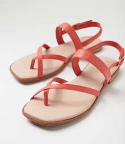 Women DIANA FERRARI Flats|Sandals-Anord Melon Leather Sandals