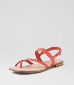 Women DIANA FERRARI Flats|Sandals-Anord Melon Leather Sandals
